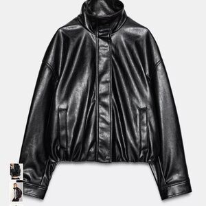 Zara Faux Leather Volume Jacket